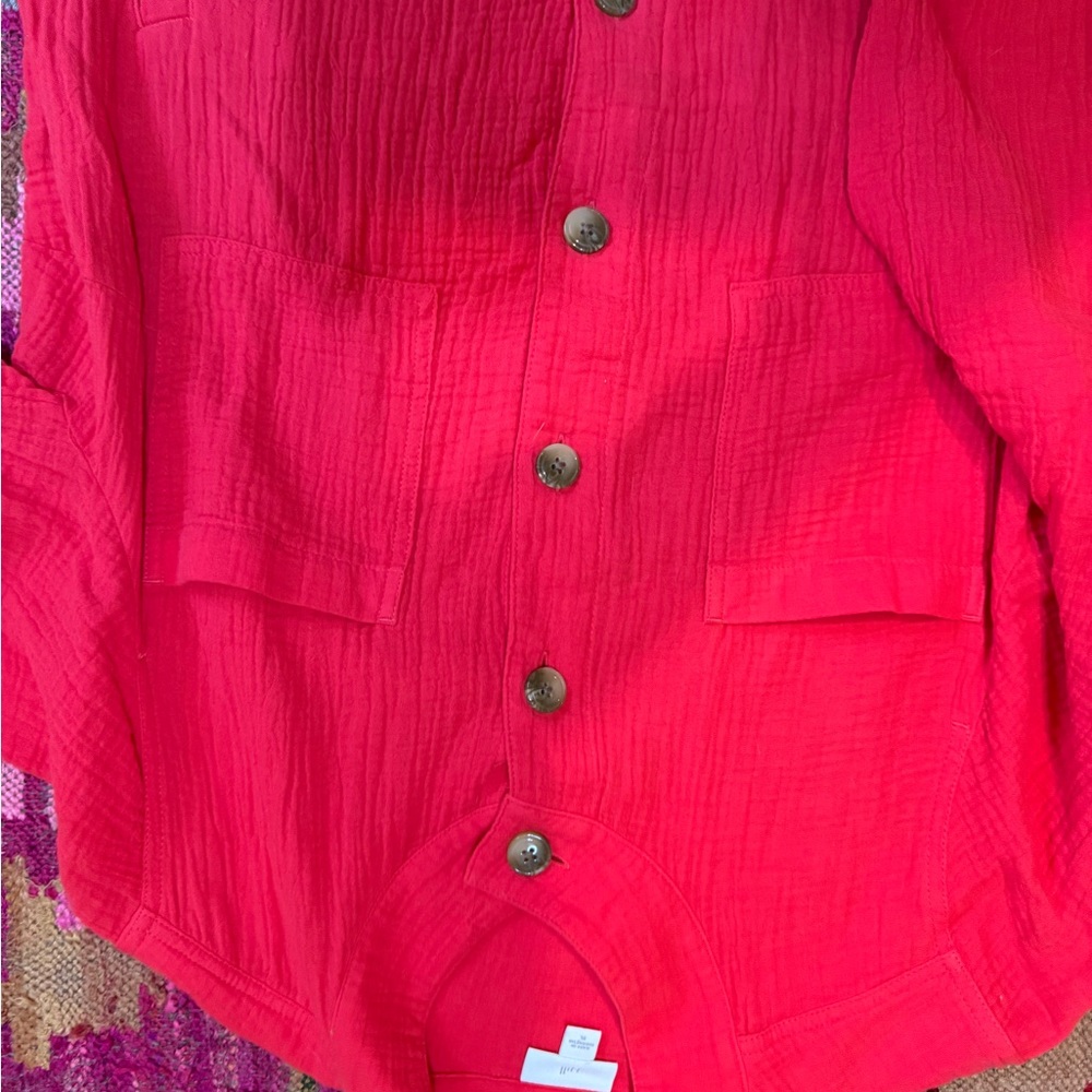 j Jill Electric Pink Blazer with Button Detail INCLUDES TANK!